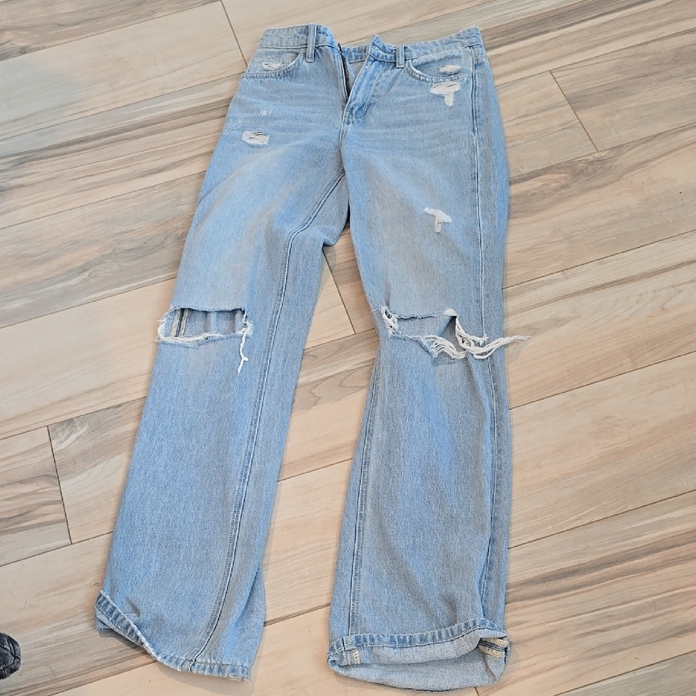 Distressed Light Blue Women's Jeans